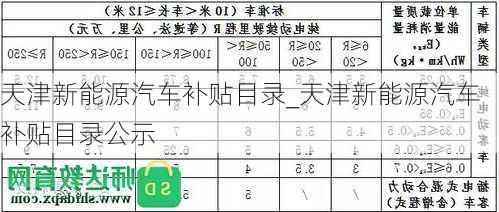 天津新能源汽車補貼目錄_天津新能源汽車補貼目錄公示