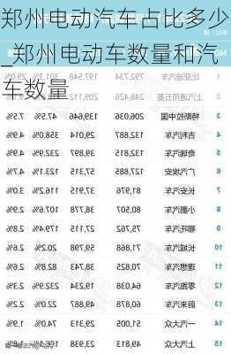 鄭州電動汽車占比多少_鄭州電動車數(shù)量和汽車數(shù)量