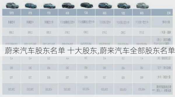 蔚來(lái)汽車(chē)股東名單 十大股東,蔚來(lái)汽車(chē)全部股東名單