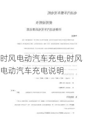 時風電動汽車充電,時風電動汽車充電說明