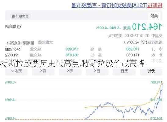 特斯拉股票歷史最高點(diǎn),特斯拉股價最高峰