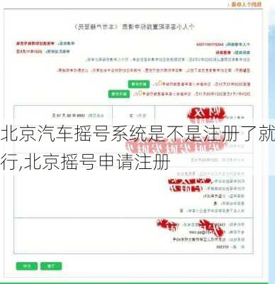 北京汽車搖號系統(tǒng)是不是注冊了就行,北京搖號申請注冊