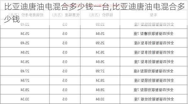 比亞迪唐油電混合多少錢一臺(tái),比亞迪唐油電混合多少錢