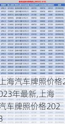 上海汽車牌照價格2023年最新,上海汽車牌照價格2023