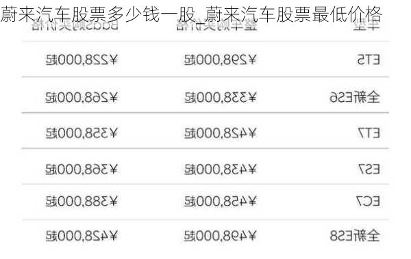 蔚來汽車股票多少錢一股_蔚來汽車股票最低價格