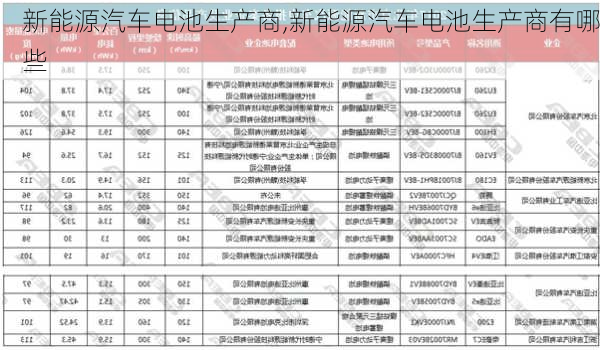 新能源汽車電池生產(chǎn)商,新能源汽車電池生產(chǎn)商有哪些