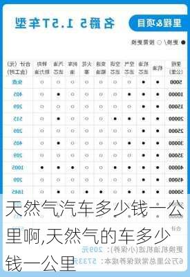 天然氣汽車多少錢一公里啊,天然氣的車多少錢一公里