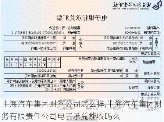 上海汽車集團財務公司怎么樣,上海汽車集團財務有限責任公司電子承兌能收嗎么