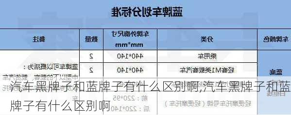 汽車黑牌子和藍(lán)牌子有什么區(qū)別啊,汽車黑牌子和藍(lán)牌子有什么區(qū)別啊