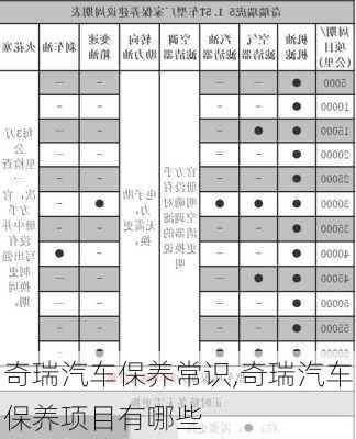 奇瑞汽車保養(yǎng)常識,奇瑞汽車保養(yǎng)項目有哪些