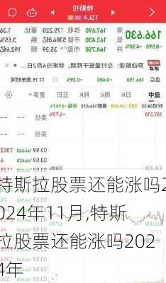 特斯拉股票還能漲嗎2024年11月,特斯拉股票還能漲嗎2024年