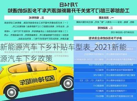 新能源汽車下鄉(xiāng)補(bǔ)貼車型表_2021新能源汽車下鄉(xiāng)政策