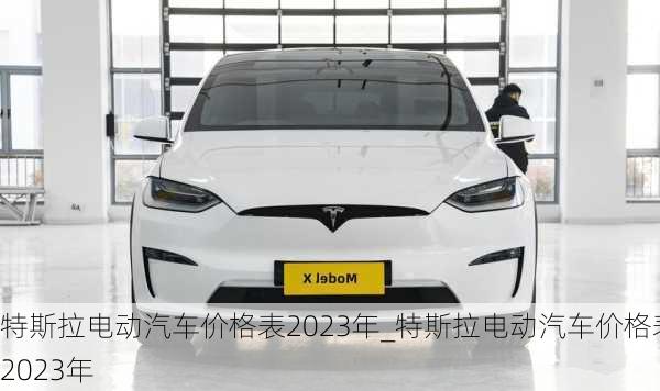 特斯拉電動汽車價格表2023年_特斯拉電動汽車價格表2023年