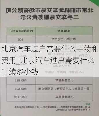 北京汽車過戶需要什么手續(xù)和費用_北京汽車過戶需要什么手續(xù)多少錢