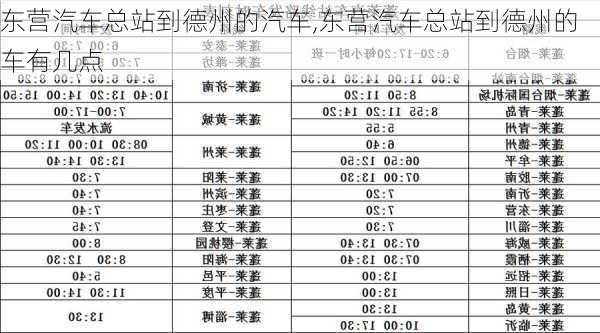 東營(yíng)汽車(chē)總站到德州的汽車(chē),東營(yíng)汽車(chē)總站到德州的車(chē)有幾點(diǎn)