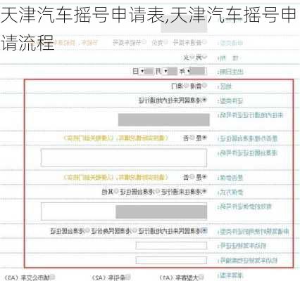 天津汽車搖號(hào)申請表,天津汽車搖號(hào)申請流程