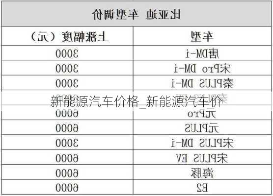 新能源汽車價格_新能源汽車價