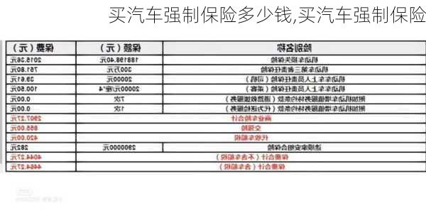 買汽車強(qiáng)制保險多少錢,買汽車強(qiáng)制保險