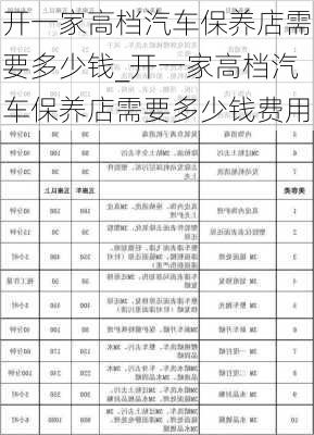 開一家高檔汽車保養(yǎng)店需要多少錢_開一家高檔汽車保養(yǎng)店需要多少錢費(fèi)用