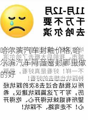 哈爾濱汽車封釉價(jià)格,哈爾濱汽車隔音密封哪里做的好