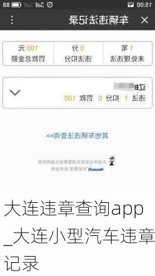 大連違章查詢app_大連小型汽車違章記錄