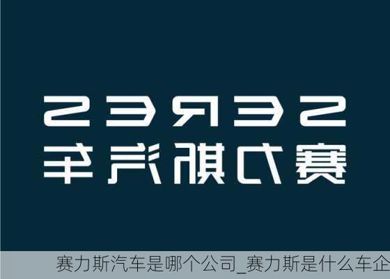 賽力斯汽車是哪個(gè)公司_賽力斯是什么車企