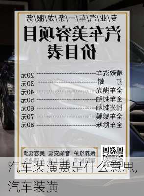 汽車裝潢費是什么意思,汽車裝潢