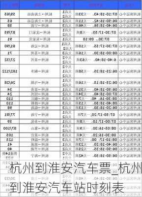 杭州到淮安汽車票_杭州到淮安汽車站時刻表