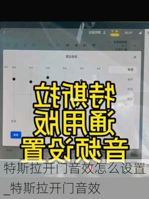 特斯拉開門音效怎么設(shè)置_特斯拉開門音效