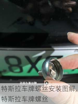 特斯拉車牌螺絲安裝圖解,特斯拉車牌螺絲