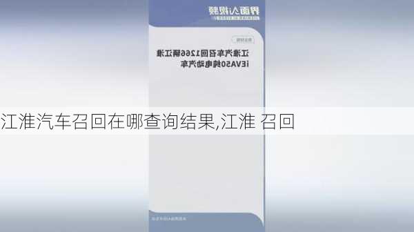 江淮汽車召回在哪查詢結(jié)果,江淮 召回