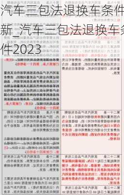 汽車三包法退換車條件 新_汽車三包法退換車條件2023