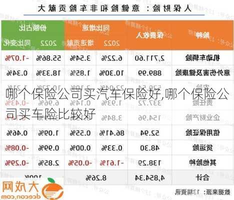 哪個保險公司買汽車保險好,哪個保險公司買車險比較好