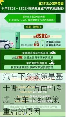 汽車下鄉(xiāng)政策是基于哪幾個(gè)方面的考慮_汽車下鄉(xiāng)政策重啟的原因