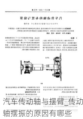 汽車傳動(dòng)軸與擺臂_傳動(dòng)軸擺振的原因有哪些