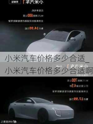 小米汽車價格多少合適_小米汽車價格多少合適啊