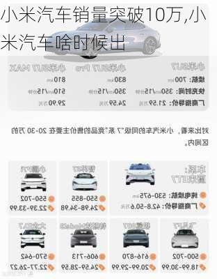 小米汽車銷量突破10萬,小米汽車啥時(shí)候出