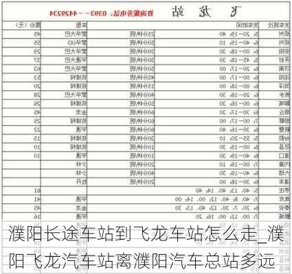 濮陽長途車站到飛龍車站怎么走_濮陽飛龍汽車站離濮陽汽車總站多遠