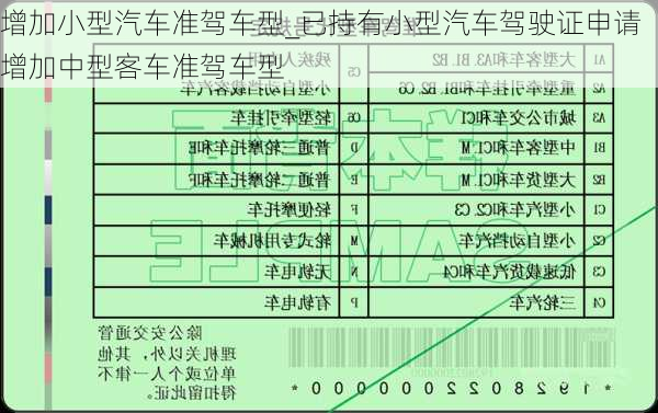 增加小型汽車準(zhǔn)駕車型_已持有小型汽車駕駛證申請(qǐng)?jiān)黾又行涂蛙嚋?zhǔn)駕車型