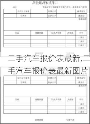 二手汽車報價表最新,二手汽車報價表最新圖片