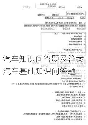 汽車知識問答題及答案_汽車基礎知識問答題