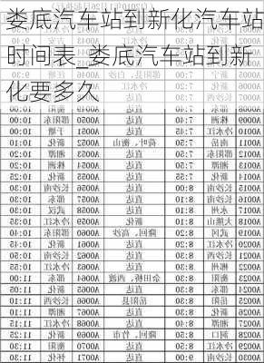 婁底汽車站到新化汽車站時間表_婁底汽車站到新化要多久