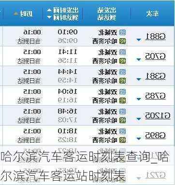 哈爾濱汽車客運(yùn)時(shí)刻表查詢_哈爾濱汽車客運(yùn)站時(shí)刻表