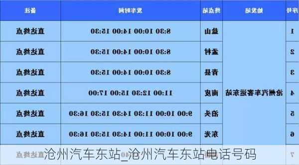 滄州汽車東站_滄州汽車東站電話號(hào)碼