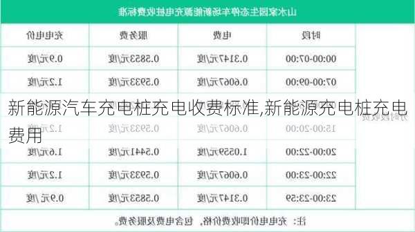 新能源汽車充電樁充電收費標準,新能源充電樁充電費用