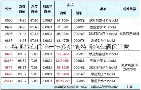 特斯拉車保險一年多少錢,特斯拉車輛保險費(fèi)