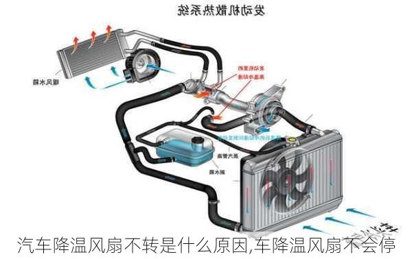 汽車降溫風(fēng)扇不轉(zhuǎn)是什么原因,車降溫風(fēng)扇不會停