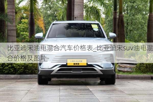 比亞迪宋油電混合汽車(chē)價(jià)格表_比亞迪宋suv油電混合價(jià)格及圖片