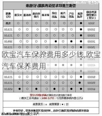 歐寶汽車保養(yǎng)費用多少錢,歐寶汽車保養(yǎng)費用