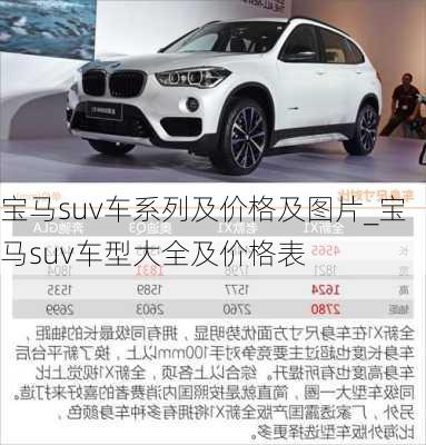 寶馬suv車系列及價格及圖片_寶馬suv車型大全及價格表